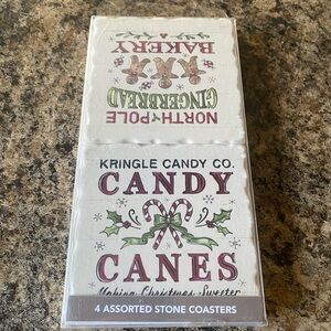 New Highland Home Set of 4 Stone Christmas Coasters